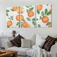 thumbnail image 2 of Shadudu Oranges Green Leaves Pattern Canvas Wall Decor Set for Living Room Bedroom Office - 3 Piece Modern Water-Resistant Artwork 12"x16"x3pcs, 2 of 6