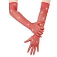 thumbnail image 4 of Women's Rhinestone Decorated Fishnet Gloves, Stretchy Mesh Party Gloves for Cosplay and Nightclub, Sparkling Evening Gloves with Crystal Accents, Dance Gloves for Costume Parties and Rave Events Red, 4 of 7
