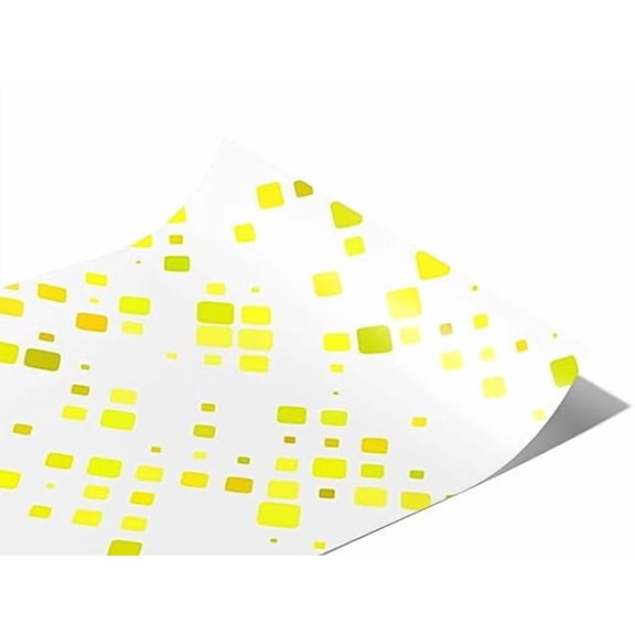 Rwraps Yellow Mosaic Lemonade Spill Gloss Vinyl Film Wrap 59in x 10ft Vinyl Vehicle Car Film Sheet