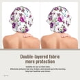 thumbnail image 2 of Pofeuu Violets Flowers Print Silk Bonnet for Sleeping, Satin Hair Bonnets, Soft Elastic Band Silk Sleep Cap, Hair Wrap, 2 of 6