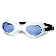 Dolfino Youth Wide View Swim Goggle for Children, Blue/White, Unisex
