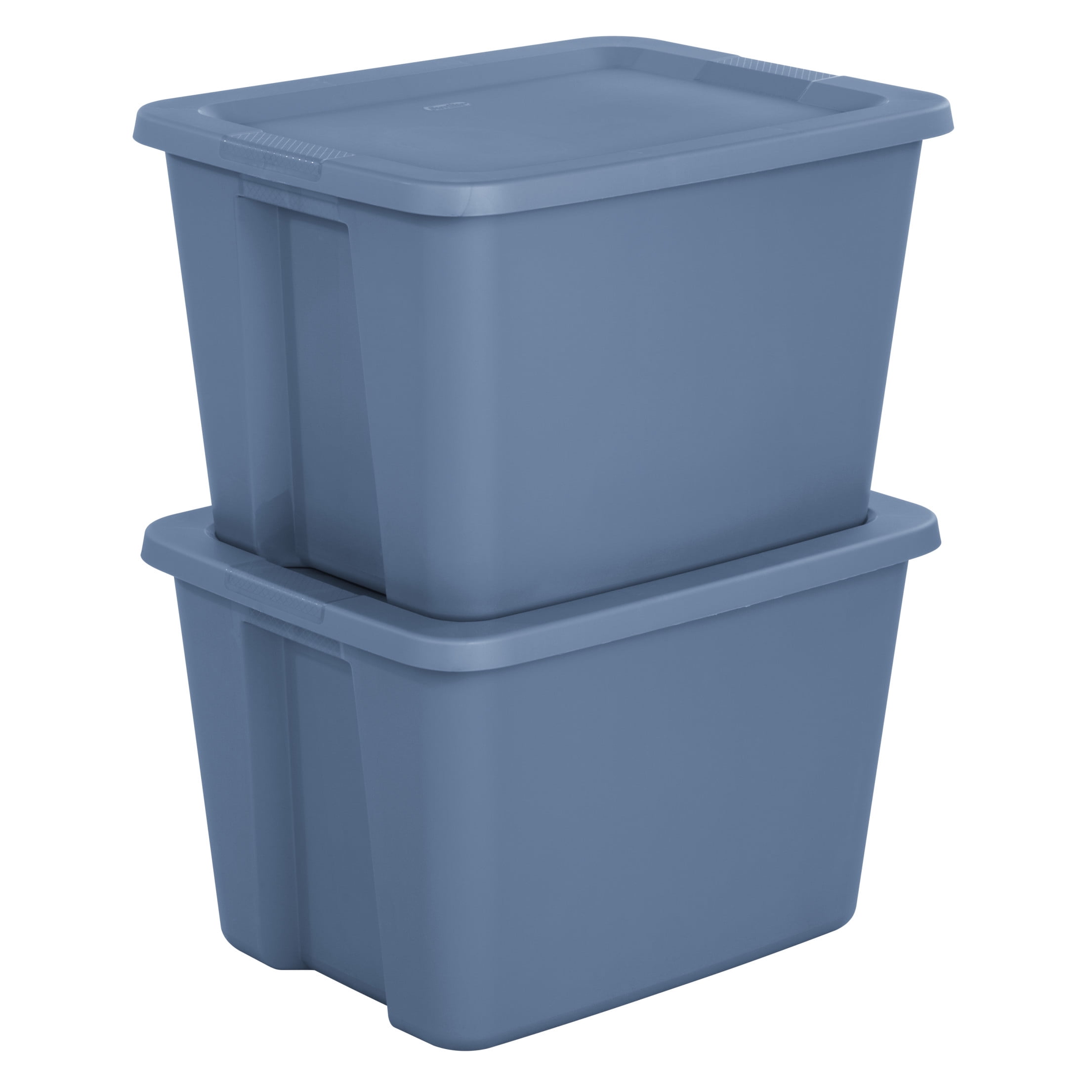 Sterilite 18 Gallon Tote Box Plastic Adult Blue Moonlight Set of 8 Walmart