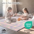 thumbnail image 4 of ODIKA 6'x9' Machine Washable Non-Slip Area Rug, Checkered Accent Modern Geometric Design High Traffic Rug, Pink, 146593, 4 of 7