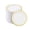 White Gold, variant on 100-Pack Disposable Plastic – Heavy Duty Dessert, Appetizer, Small Cake Plates, Ideal for Wedding, Birthday, Party