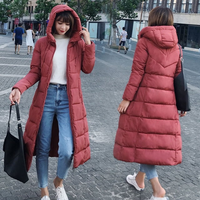 Puntoco Abrigo De Mujer Moda De Mujer Abrigo Largo De Invierno Con Capucha Mantener Caliente Algodón Manga Larga Autocultivo Liquidación De Navidad Puntoco Puntoco-3147
