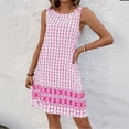 thumbnail image 4 of Summer Dresses for Women Crewneck Sleeveless Casual Loose Mini Sundress Flowy Vacation Casual Dress, 4 of 5