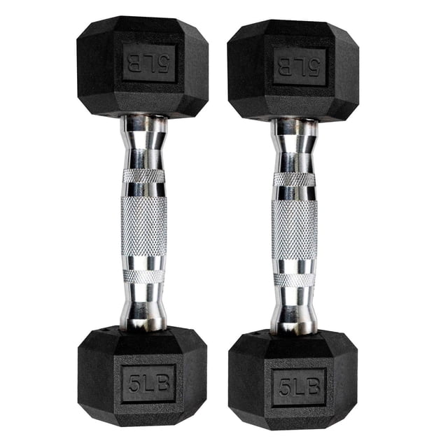 Mancuernas Xtreme Life Hexagonal 5lbs Pesas para Ejercicio caucho