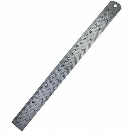 Steel 12in Ruler Metric and Imperial Gradients Wondertrail