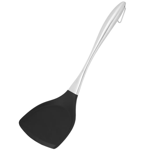 Spatule en Silicone Cuisine Cuisine Friture Gadget, Cuisine Poignée En Acier Inoxydable Pan Cuisson Gadget Outils