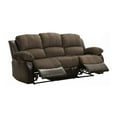 thumbnail image 2 of Lexicon Cranley Traditional Microfiber Double Reclining Sofa in Chocolate, 2 of 5