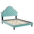 thumbnail image 3 of Modway Gwyneth Tufted Performance Velvet Full Platform Bed in Mint, 3 of 10