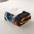 thumbnail image 4 of Erosebridal Melody Saxophone Fleece Blanket 90x90,Musical Instrument Sherpa Blanket,Abstract Decor,Ultra Soft, 4 of 6