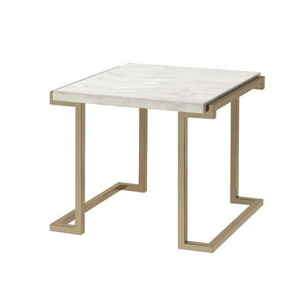 - Urban Designs Conella End Table with Faux Marble Top