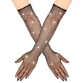 thumbnail image 4 of Yesbay 1 Pair Women Prom Arm Sleeves Hollow Out Fishnet Decor Ultra Thin Fingerless Bride Wedding Photo Prop Arm Cuffs, 4 of 8