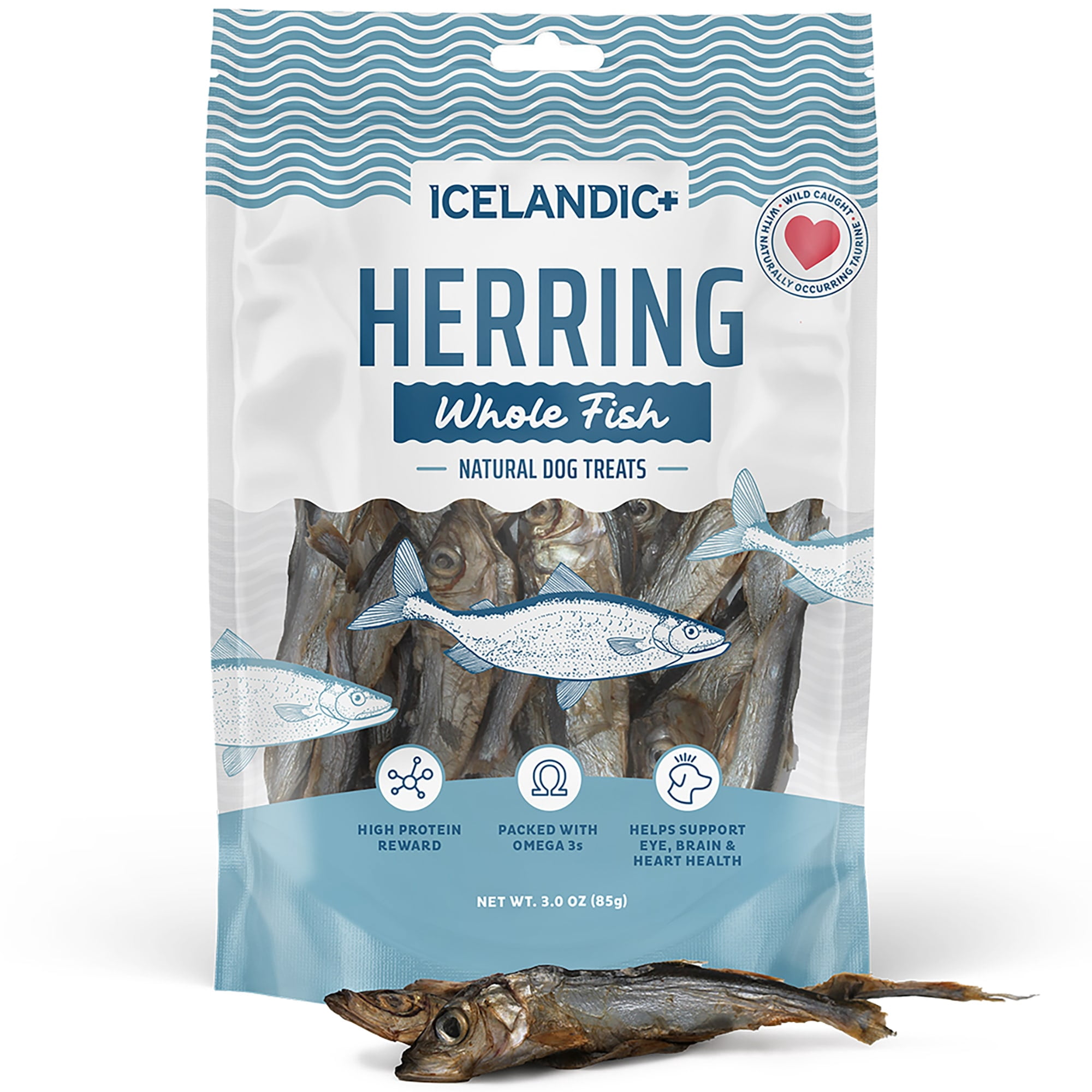 Icelandic+ Herring Dog Treats, Whole Fish, Single Ingredient