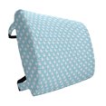 thumbnail image 1 of Whale Lumbar Pillow, Young Marine Animals Squirting Water with Little White Hearts Shower Design, Soft Back Cushion for Office Chairs with Adjustable Straps, 14" x 13", Pale Blue White, by Ambesonne, 1 of 7