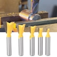 thumbnail image 1 of 5 Unids Fresadora Fresadora de cola de milano Broca de cola de milano Extremo de cola de milano para herramientas de mano de madera de proceso Accesorios Amonsee  NO, 1 of 6