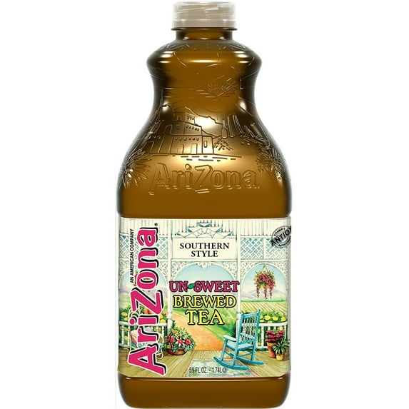 AriZona Unsweet Brewed Tea 59 oz Plastic Bottles - Pack of 8