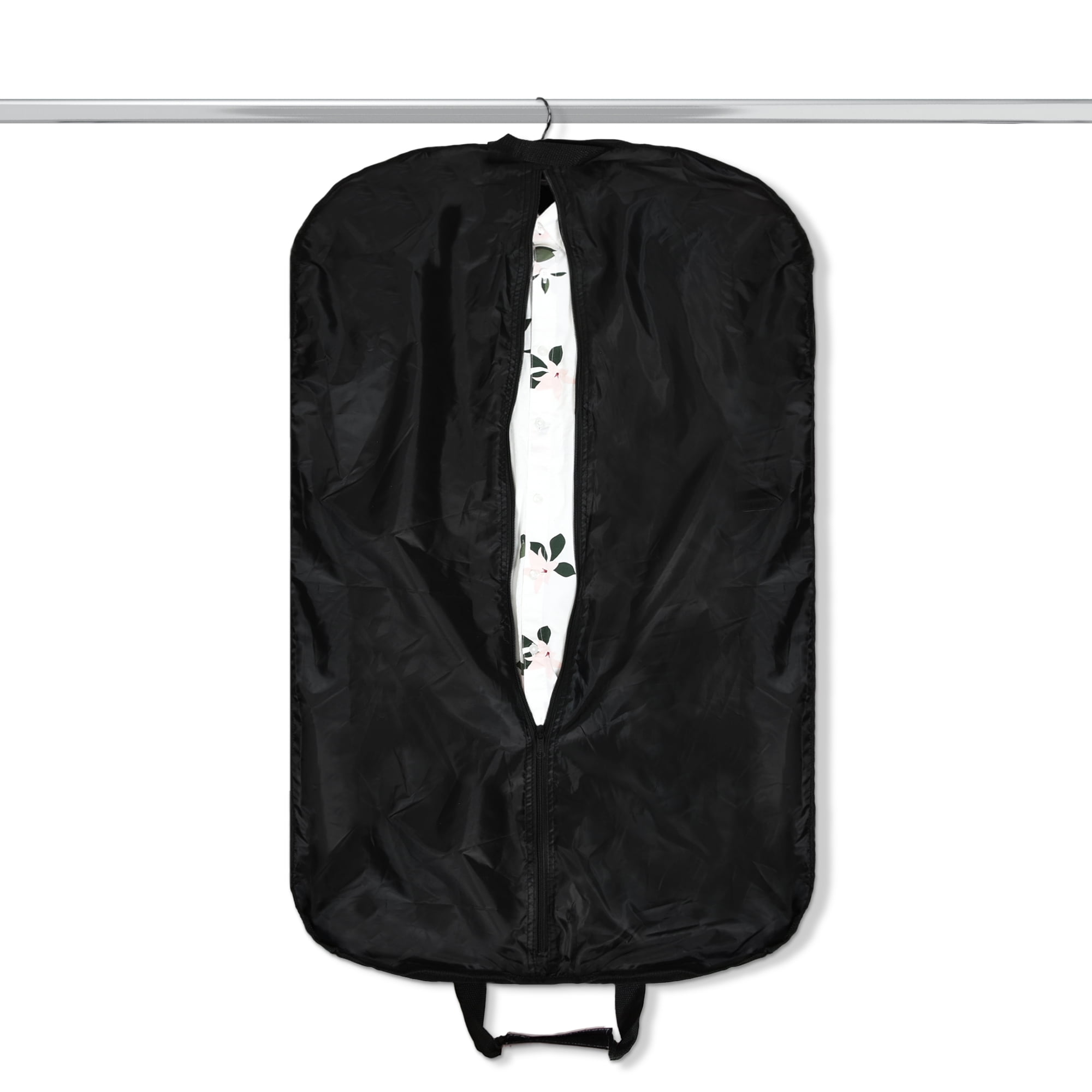 DALIX 39" Business Garment Bag Cover for Suits and Dresses Clothing Foldable w Pockets in Gray