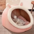 thumbnail image 2 of DABEI Soft Long Plush Cat kennel dog kennel winter warm pet bed Cat Bed Cat Mat Animals Sleeping Sofa, 2 of 9