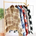 thumbnail image 3 of Unisex Plaid Fleece Wearable Blanket — Buttoned Double Layer Thickened Knee Wrap & Soft Napping Shawl, 3 of 5