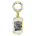 thumbnail image 4 of Blessed Saved Loved Black Stainless Steel or 18k Gold Premium Swivel Dog Tag Keychain, 4 of 10