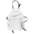 thumbnail image 1 of Abstract Apron, Rhythmic Floral Art Geometric Floral Motifs Pattern on Plain Backdrop, Unisex Kitchen Bib with Adjustable Neck for Cooking Gardening, Adult Size, White and Blue Grey, by Ambesonne, 1 of 4
