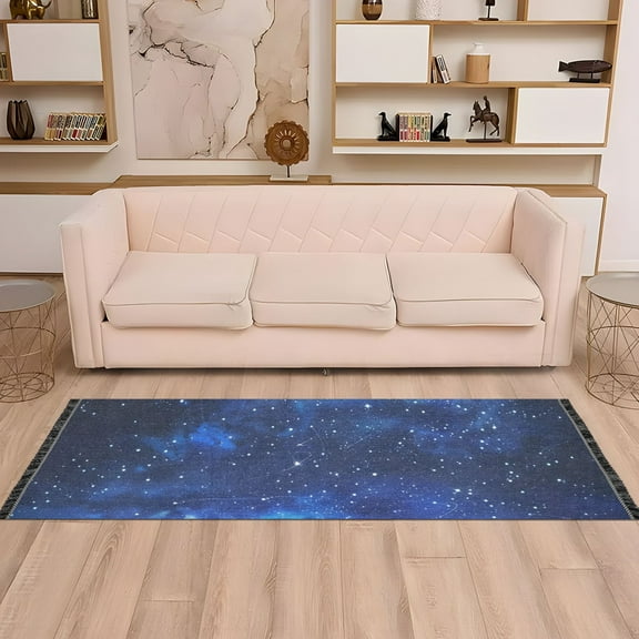 Runner Area Rug Soft Non-Slip Washable Carpet for Hallway Bedroom Living Room Home Decor 2"x6" Bright Star in Sky