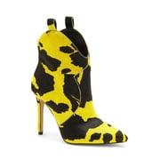 Jessica Simpson Pixille 2 Bright Yellow Pointed Toe Western High Heel Bootie (7, Bright yellow combo)