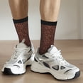 thumbnail image 6 of Logiee Dark Brown Glitter Print Adult Socks for Men & Women,Calf Socks, Ankle Socks,Boots Socks,Breathable Casual Sock,Unisex Crew Socks, 6 of 6