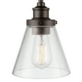 thumbnail image 2 of Jackson 3-Light Dark Bronze Pendant with Clear Glass Shade, Bulbs Included, 2 of 7