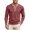 Red, variant on JIAYUE Men's T Shirt Fashionable Contrast Color Trim Henley Long Sleeve Shirts V Neck Buttons Placket Slim Fit Casual Pullover Tops For Commute Travel And Daily Comfortable Wear