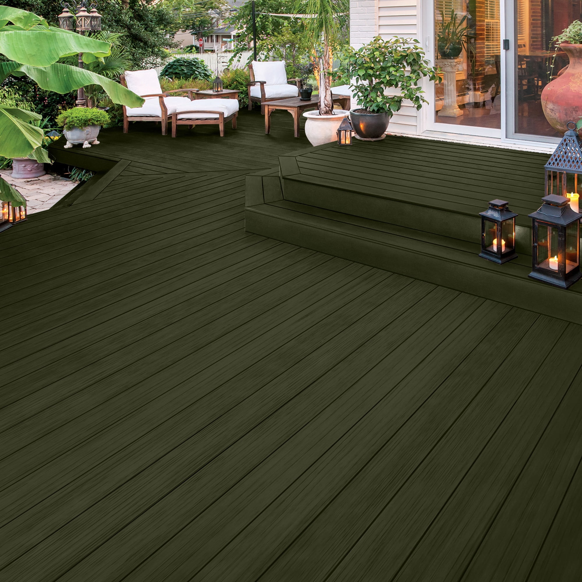 Olympic Elite 1 Gallon SC-1063  Pocono Pine Solid Advanced Exterior Stain and Sealer in One