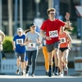 thumbnail image 6 of Uxcell Tearproof Running Bib Numbers 7x6 Inch, 201-300 Waterproof Race Competitor Numbers with Safety Pin , Multicolor, 6 of 7