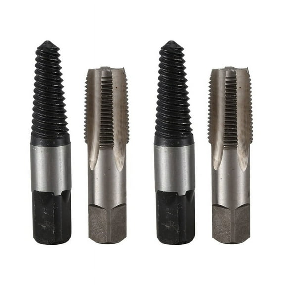 4Pcs 1/2 Inch Screw Extractor Water Pipe Broken Pipe Extractor Water Pipe Thread Repair Tap Set