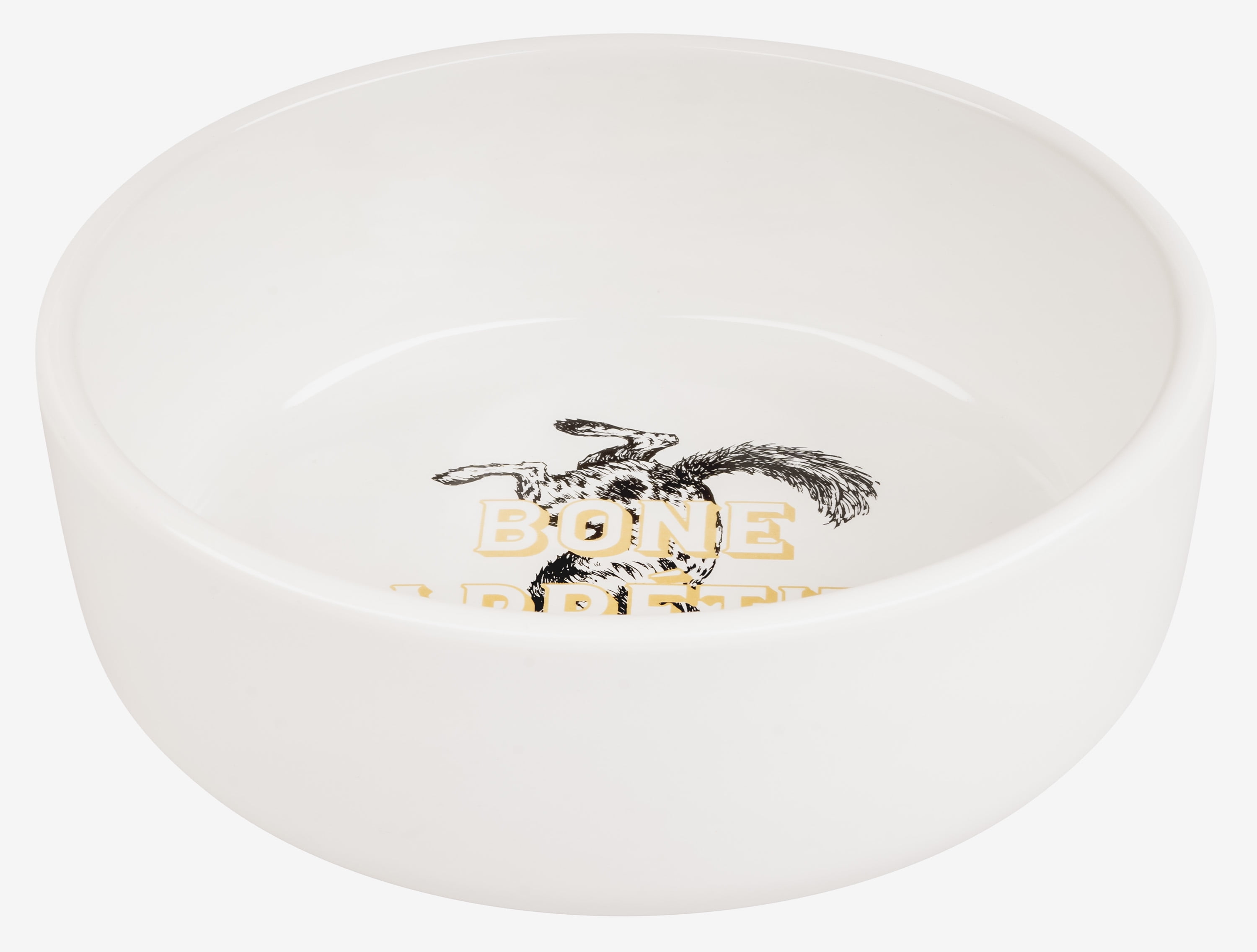 Harry Barker Ceramic Dog Bowl, White, Large