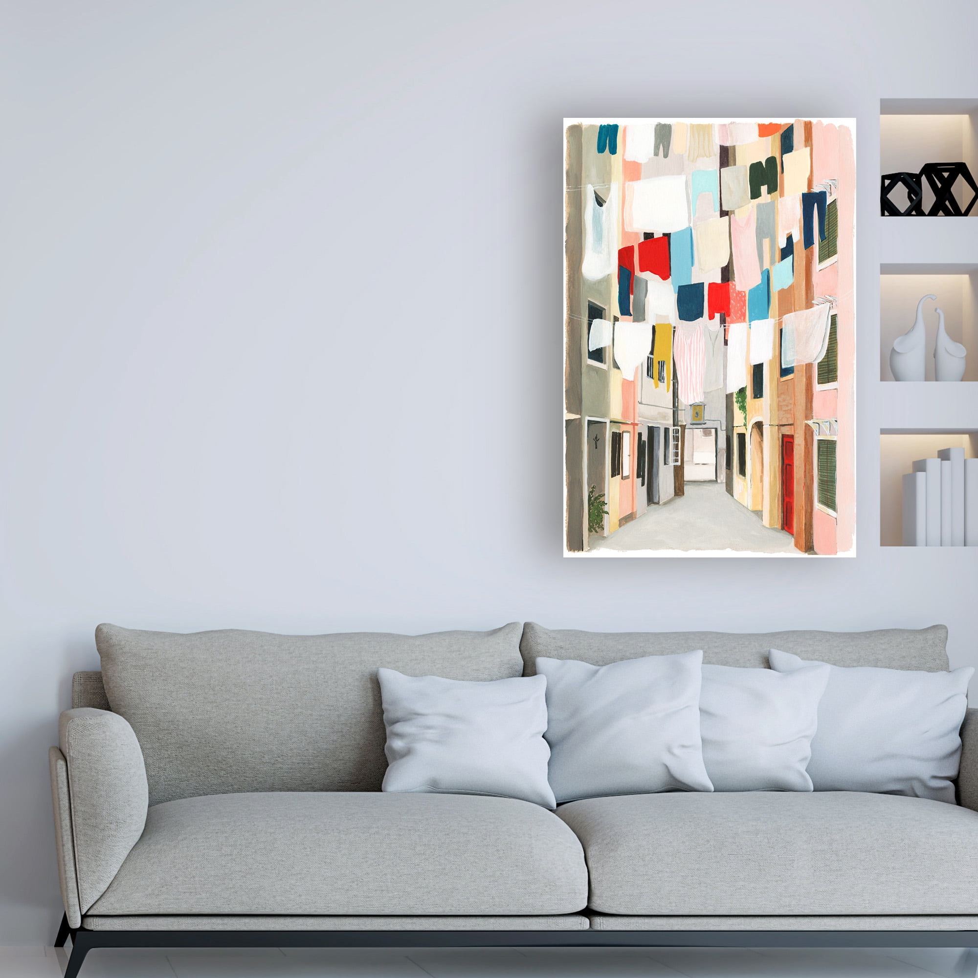 Trademark Fine Art 'Laundry Day In The Alley I' Canvas Art by Grace Popp
