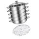 thumbnail image 5 of Olla de cocina de acero inoxidable Strade Fareast Limited 5 capas con mango y vaporizador de alimentos, 5 of 8