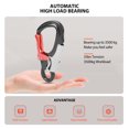 thumbnail image 4 of Climbing Carabiner, 35KN D Shape Locking Clip with 7075 Aluminum for Rock Climbing, Rappelling and Rescue Operations, 4 of 7