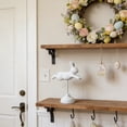 thumbnail image 5 of AURIGATE Easter Leaping Bunny on Stand, Wood-Look Rabbit Figurine with Pedestal Base, Spring Tabletop Decor for Home & Easter, 5 of 6