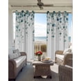 thumbnail image 4 of Eucalyptus Leaf Blackout Curtains 63 Inch Length Green Gradient Leaves Thermal Insulated Window Curtain Window Drapes 2 Panels for Bedroom Living Room 52"Wx63"L, 4 of 9