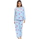 thumbnail image 1 of Pijama de Franela Lindo Impreso Allegra K Manga larga Top y Pantalones Para Dormir Suave Conjuntos Invierno Para Mujeres Fresa azul XL, 1 of 6