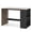 Rustic Brown and Black, variant on 44" Computer Desk with Bookshelf, Modern Home Office Desk for Small Space, White and Natural