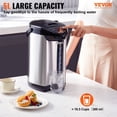 thumbnail image 3 of 4-Temperature Hot Water Dispenser, 5L/169 oz Stainless Steel Boiler & Warmer, 3-Way Dispensing for Tea, Coffee, Baby Formula, Countertop, 3 of 11