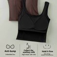 thumbnail image 4 of Fanxing Women's Plus Size Yoga Tanks Tops with Built in Bra Scoop Neck Stretchy Camisoles 2025 Summer Camisole Cami Undershirt Black,XXXL, 4 of 7