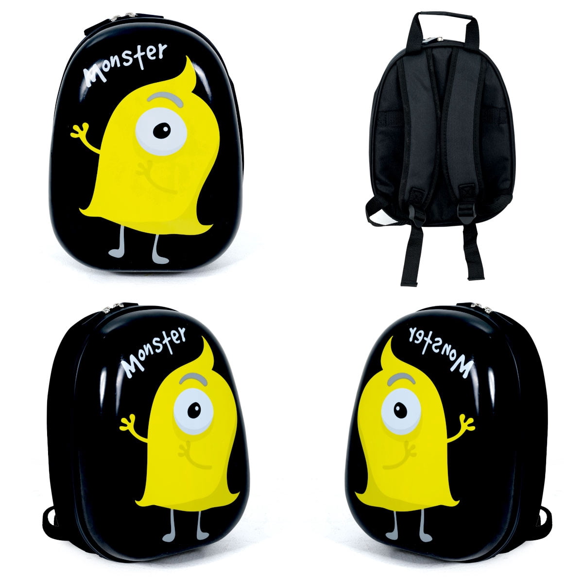 Topbuy 2PC Kid Luggage Set 12" Backpack & 16" Rolling Trolley Suitcase ABS for Travel