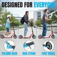 thumbnail image 3 of Madd Gear Metro Cruise 250 Folding Kick Scooter – Black/Gray, 200mm Wheels, Adjustable Handlebar, Suspension – Teens & Adults, 3 of 10