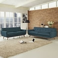 thumbnail image 5 of Modern Contemporary Living Room Loveseat and Sofa Set of Two Navy, 5 of 5