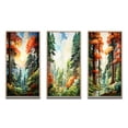 thumbnail image 2 of Designart "Tree Redwood Shimmering Heights II" Landscape & Nature Framed Wall Art Set Of 3 - Green Tree Redwood Frame Gallery Set For Office Decor, 2 of 6