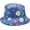 Blue Printed, variant on Cute Floral Print Bucket Hats for Women Teens Summer Beach Sun Hat Reversible Flower Pattern Fisherman Cap